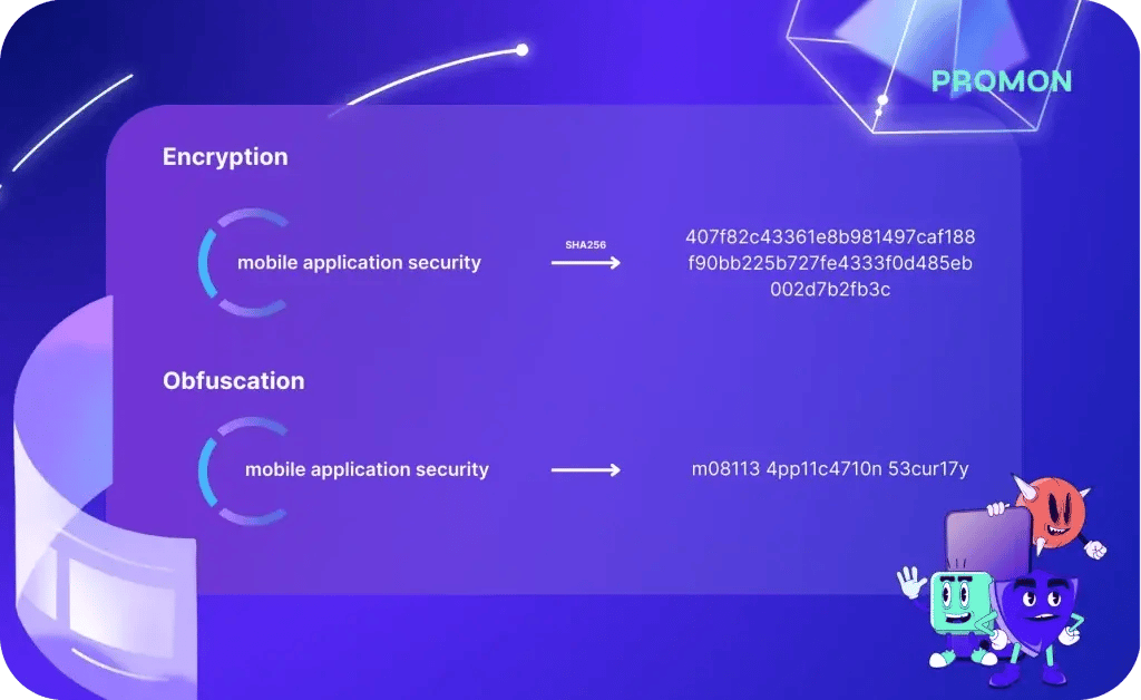 The difference between encrypted data and obfuscated code.